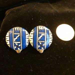 VTG 80s geometric clip-ons